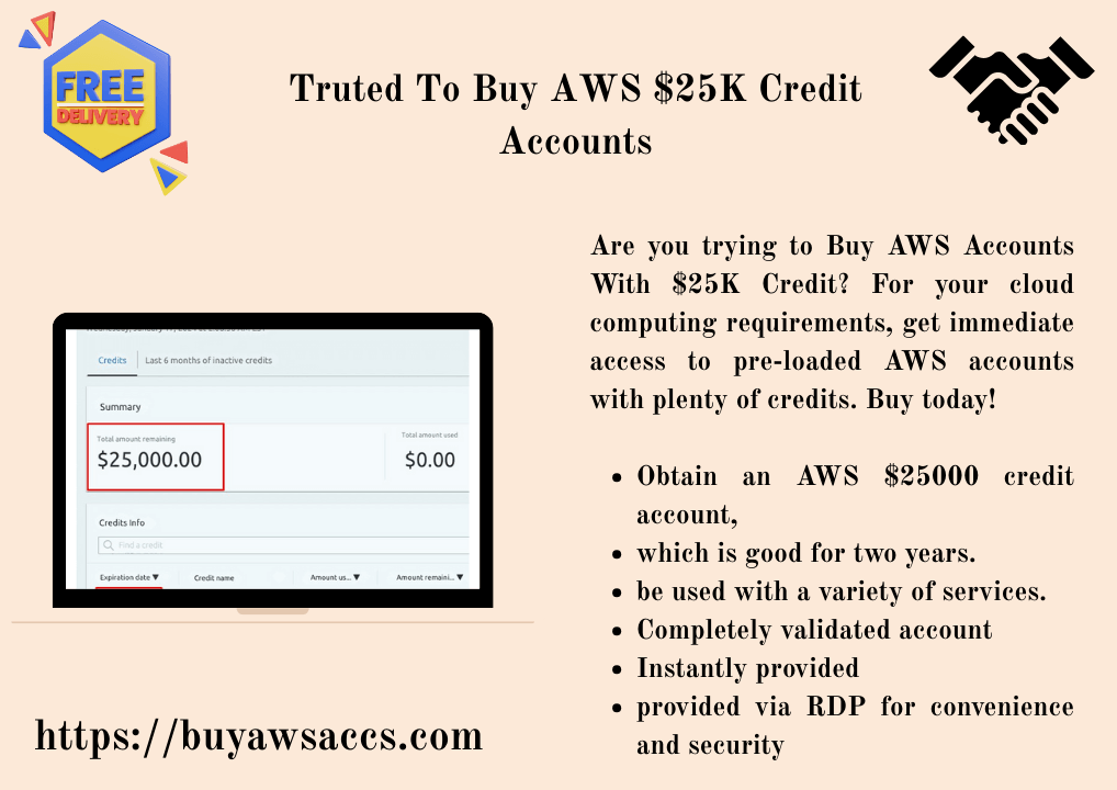 Buy AWS $25K Credit Accounts